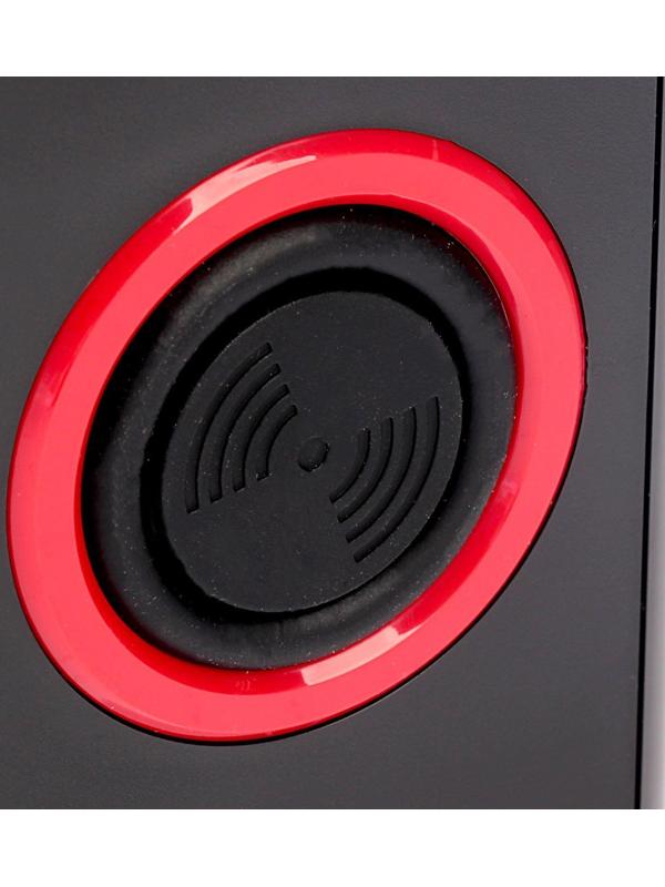 Компьютерные колонки 2.0 LuazON ES-02, Jack 3.5, USB, 0.9 м, черно-красные