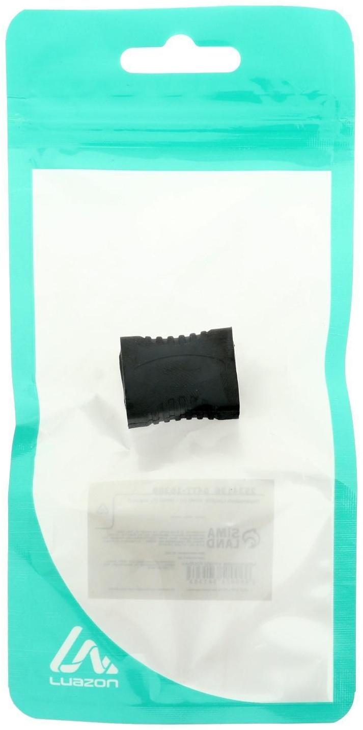Переходник LuazON PL-004, HDMI (f) - HDMI (f), черный