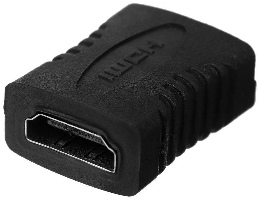Переходник LuazON PL-004, HDMI (f) - HDMI (f), черный