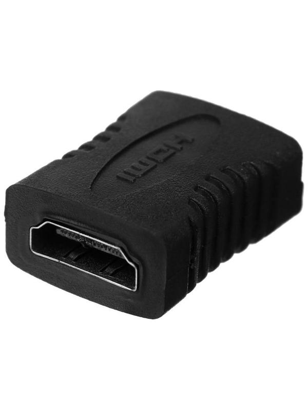 Переходник LuazON PL-004, HDMI (f) - HDMI (f), черный