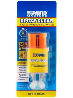 Клей эпоксидный ABRO EC-300-R, прозрачный, шприц, 6 мл
