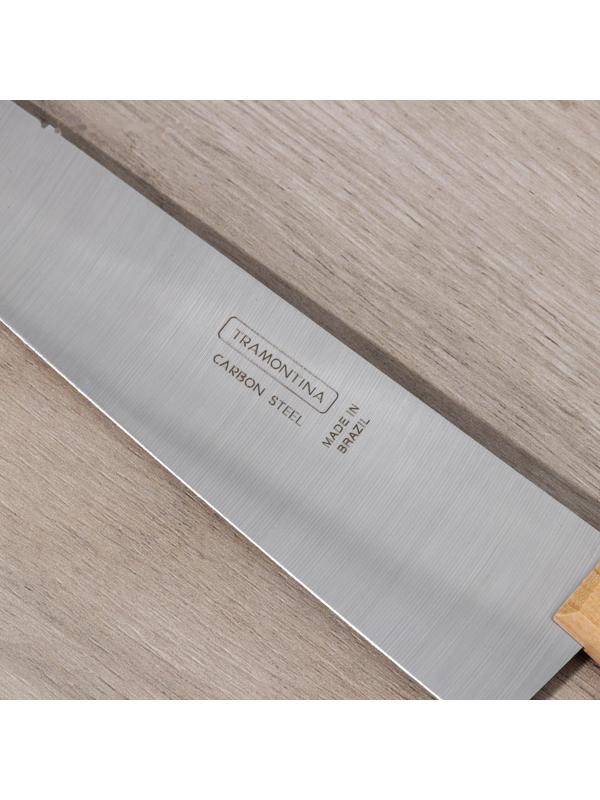Нож кухонный Carbon поварской, лезвие 25 см, с деревянной ручкой
