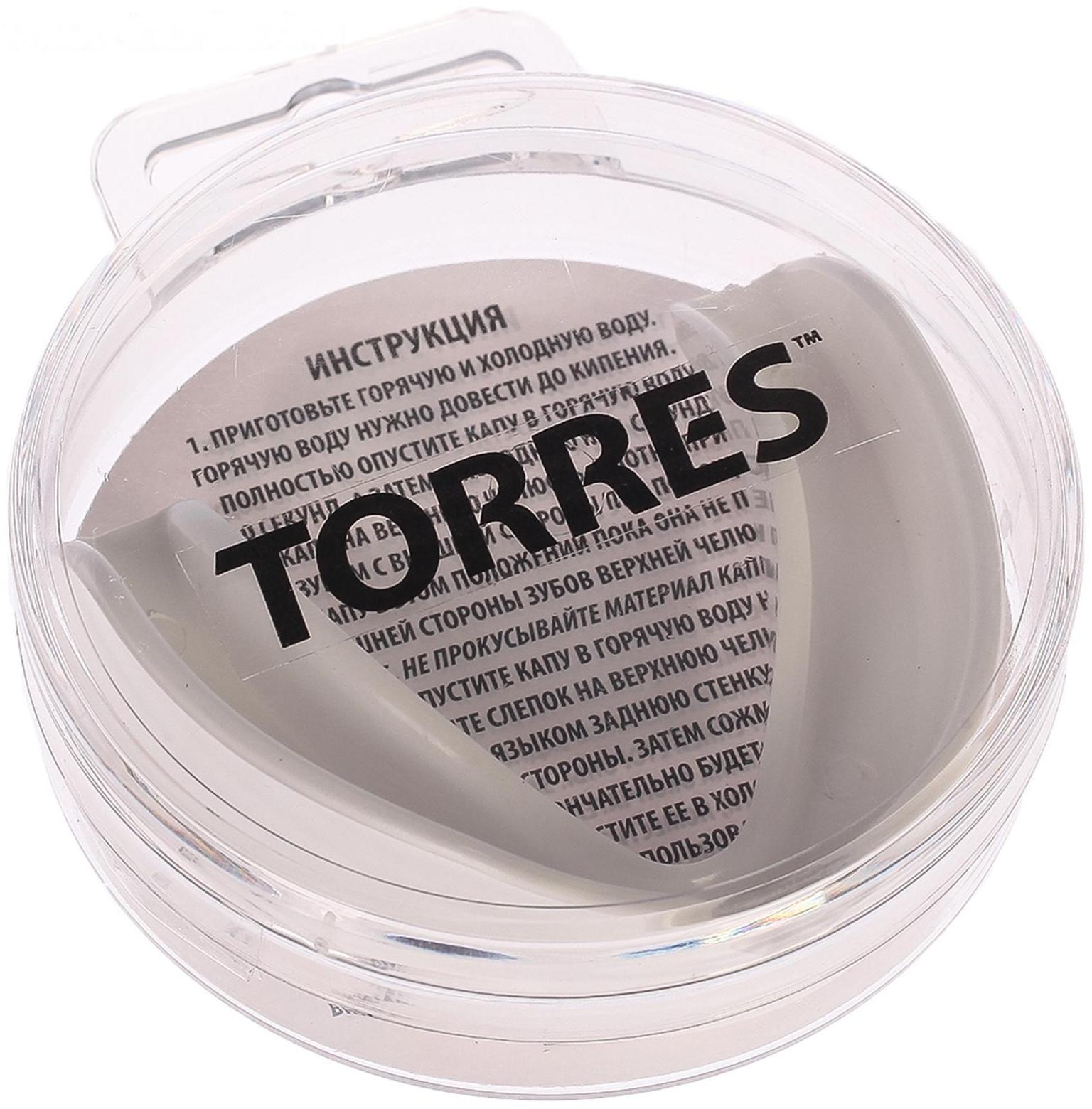 Капа боксёрская TORRES PRL1021WT, термопластичная, цвет белый