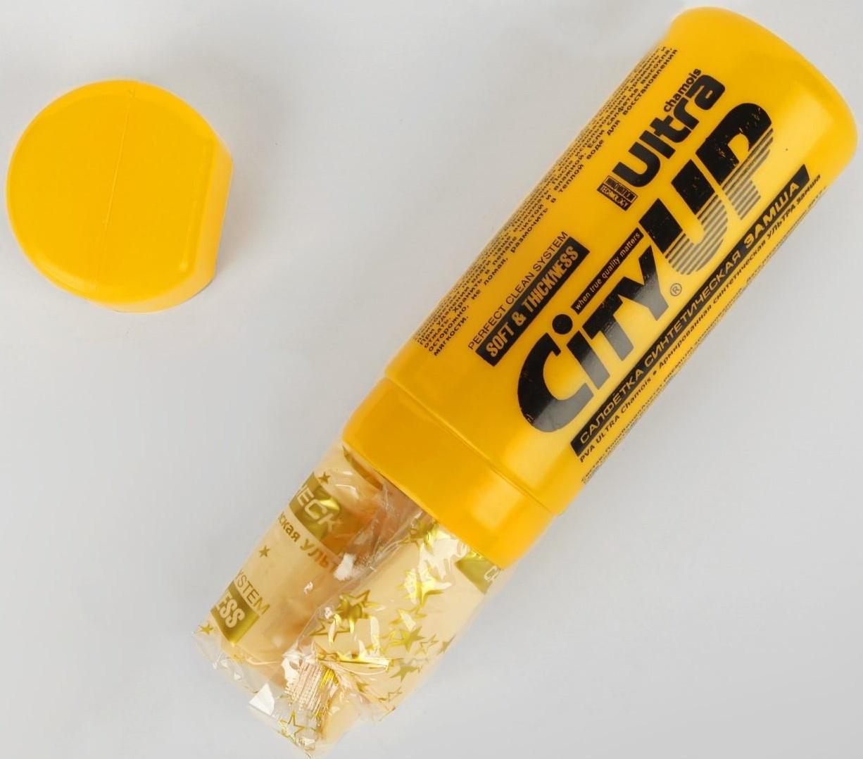 Замша протирочная CityUP, CA-222, 32 х 43 см, в тубусе