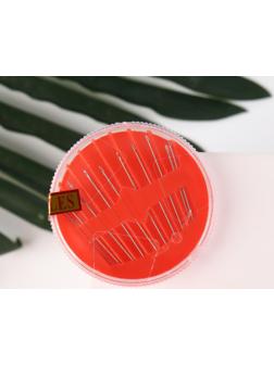 Иглы швейные в пластиковой коробочке, 10 шт, цвет МИКС