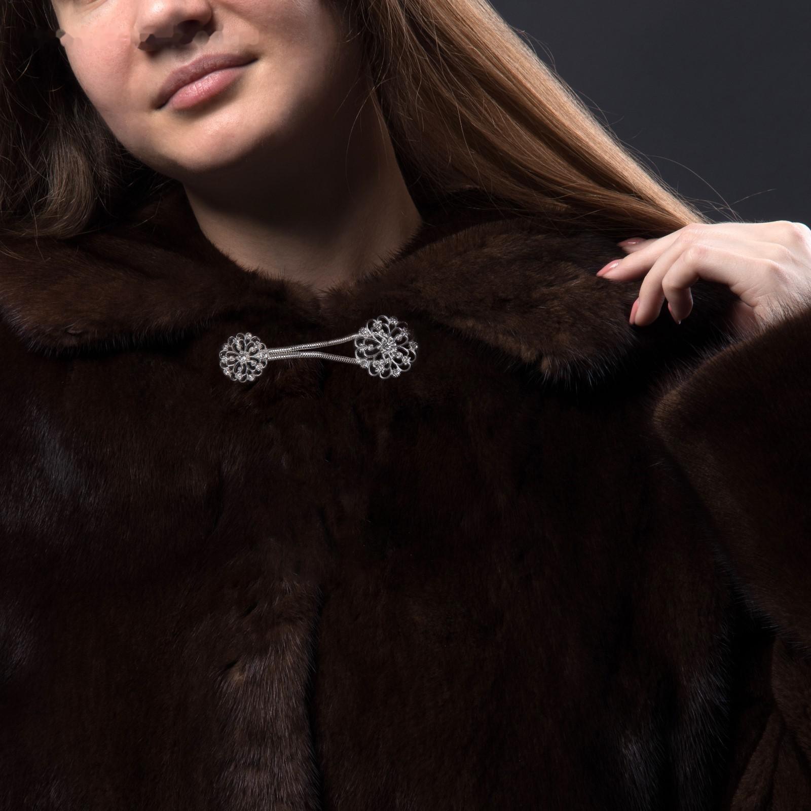 Декоративная застёжка «Круг» 9,5 × 3 см, цвет серебряный