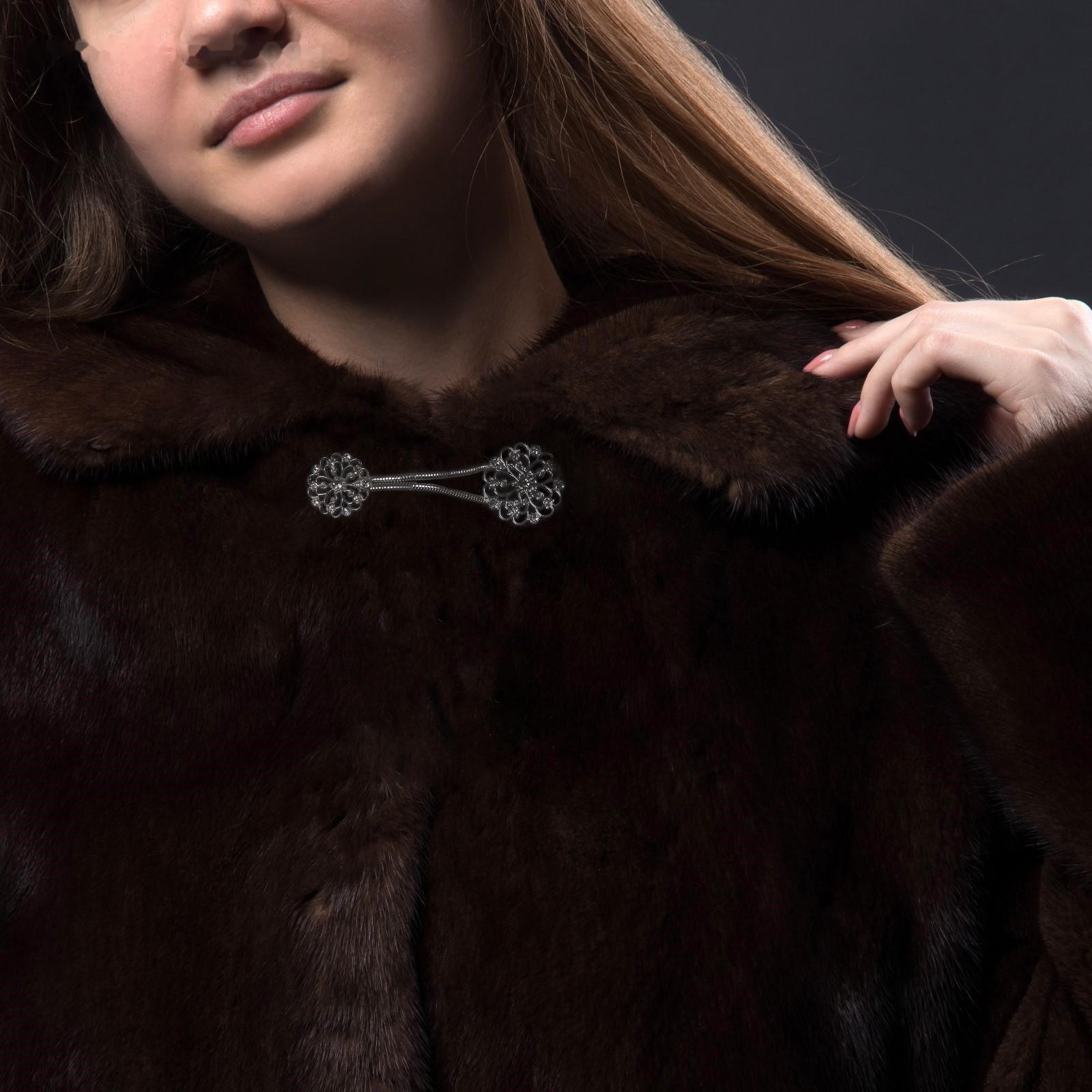 Декоративная застёжка «Круг», 9,5 × 3 см, цвет чёрный