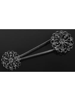 Декоративная застёжка «Круг», 9,5 × 3 см, цвет чёрный