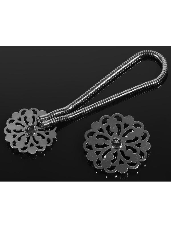 Декоративная застёжка «Круг», 9,5 × 3 см, цвет чёрный