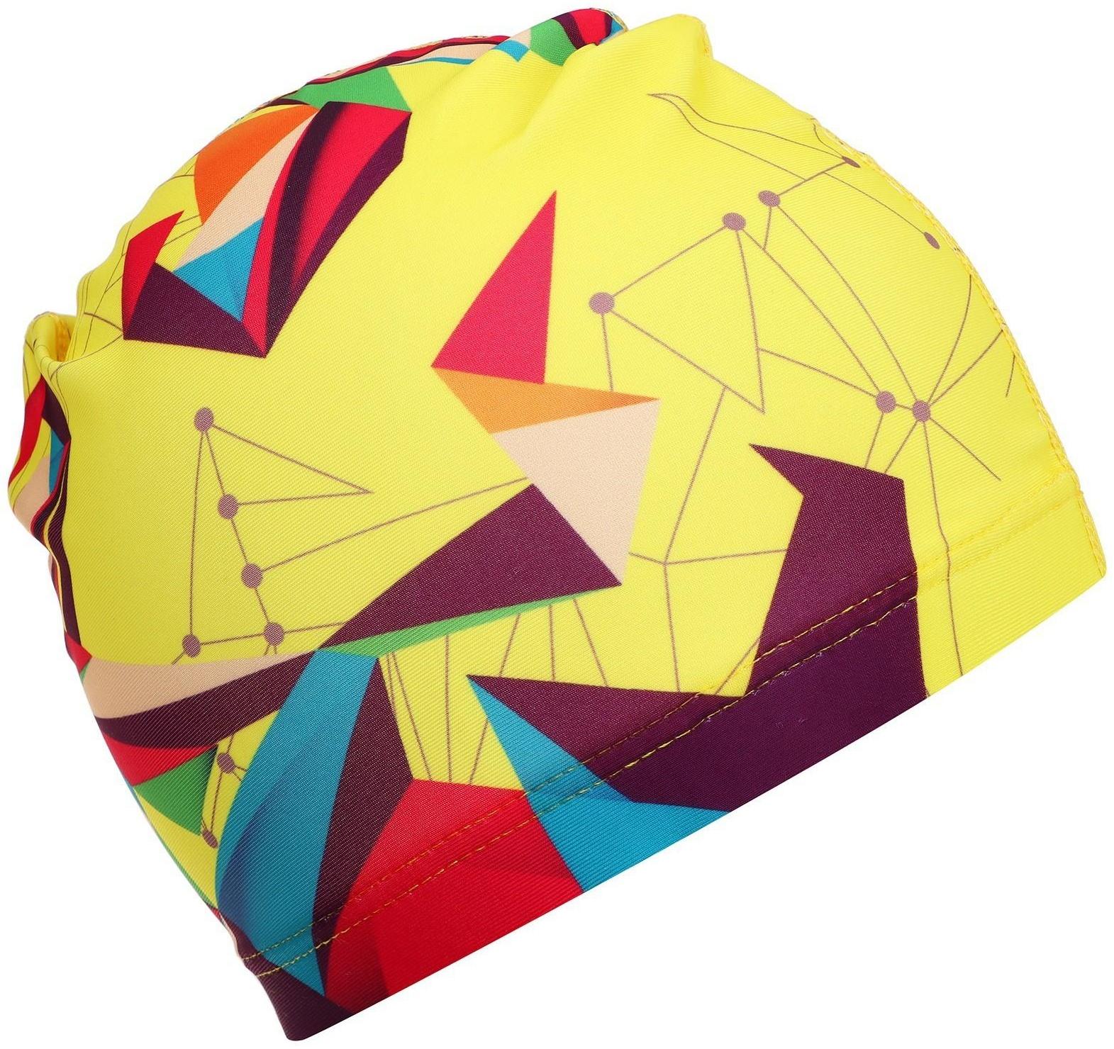 Шапочка для плавания взрослая OL-022, тканевая, обхват 54-60 см