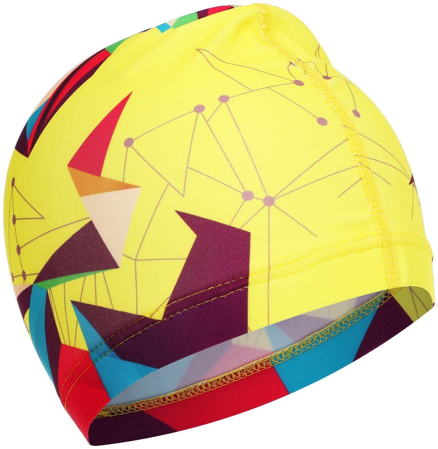 Шапочка для плавания взрослая OL-022, тканевая, обхват 54-60 см