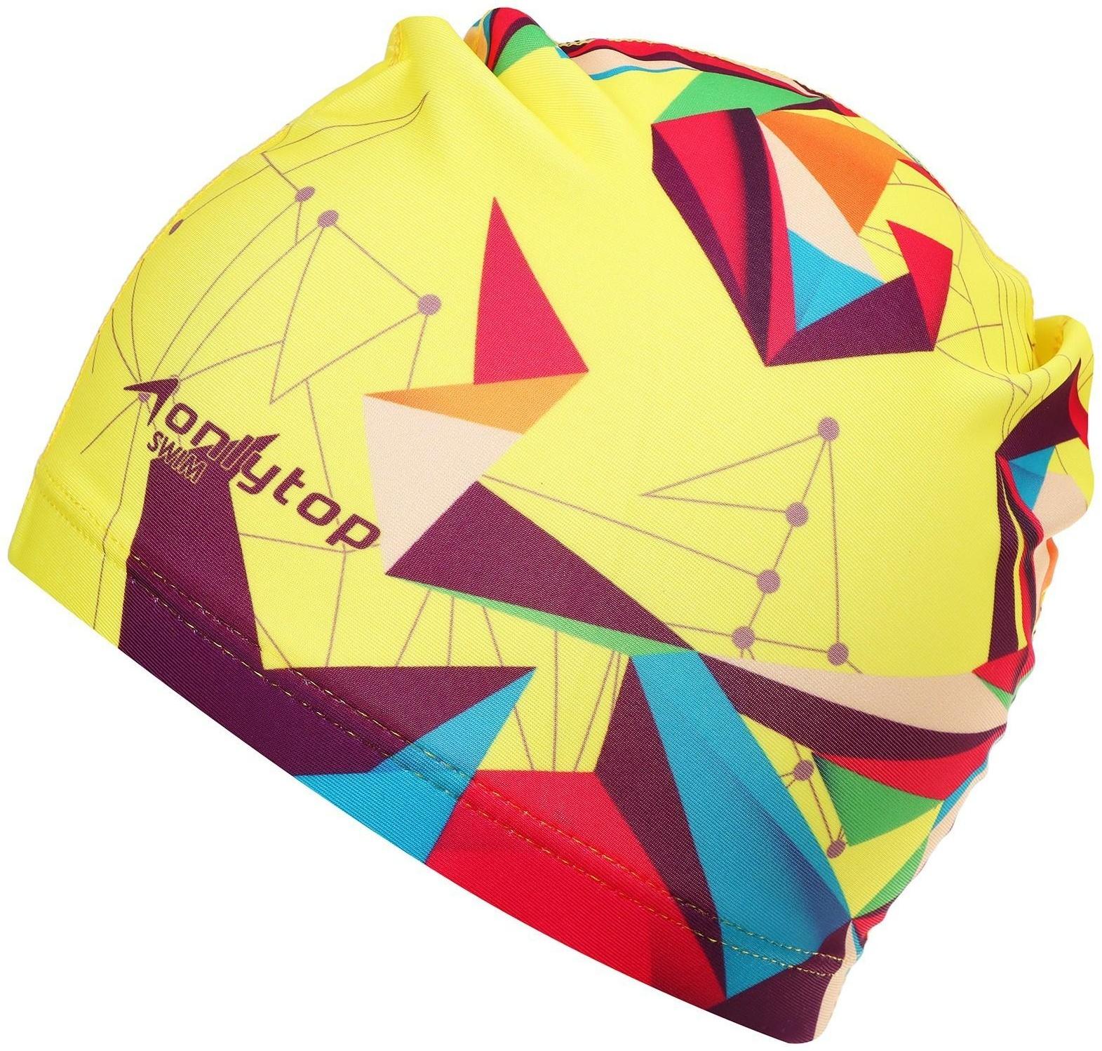 Шапочка для плавания взрослая OL-022, тканевая, обхват 54-60 см