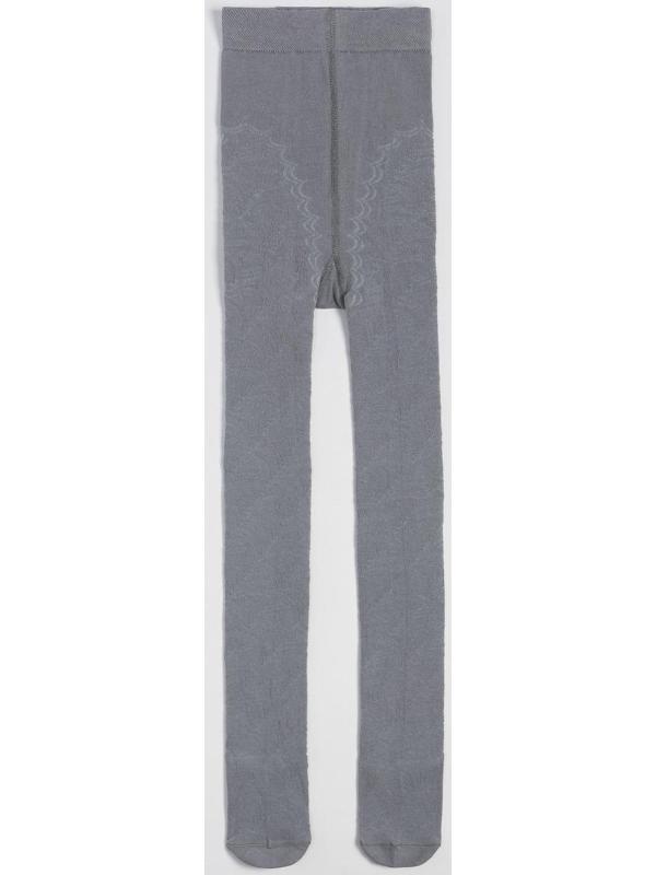 Колготки для девочки ажурные, цвет серый орнамент микс, рост 134-140 см