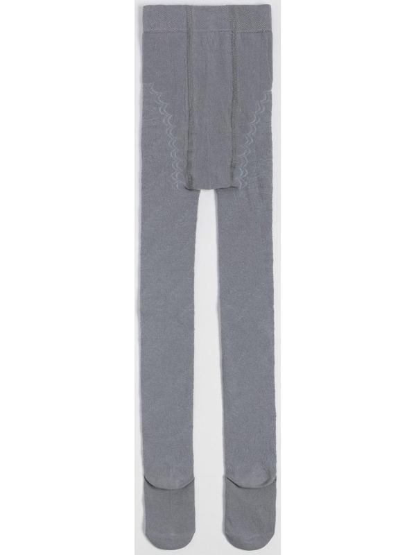 Колготки для девочки ажурные, цвет серый орнамент микс, рост 134-140 см