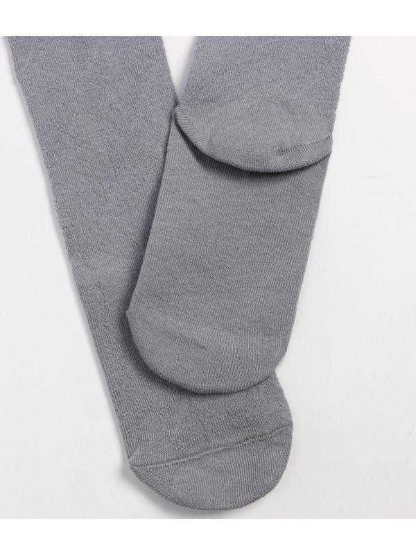 Колготки для девочки ажурные, цвет серый орнамент микс, рост 134-140 см