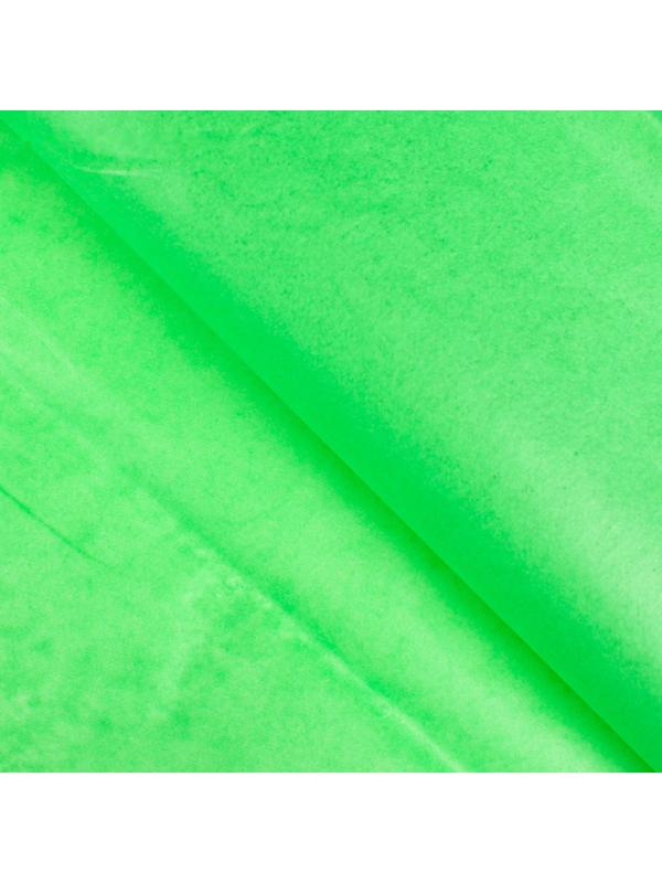 Бумага упаковочная тишью, зеленая, 50 х 66 см