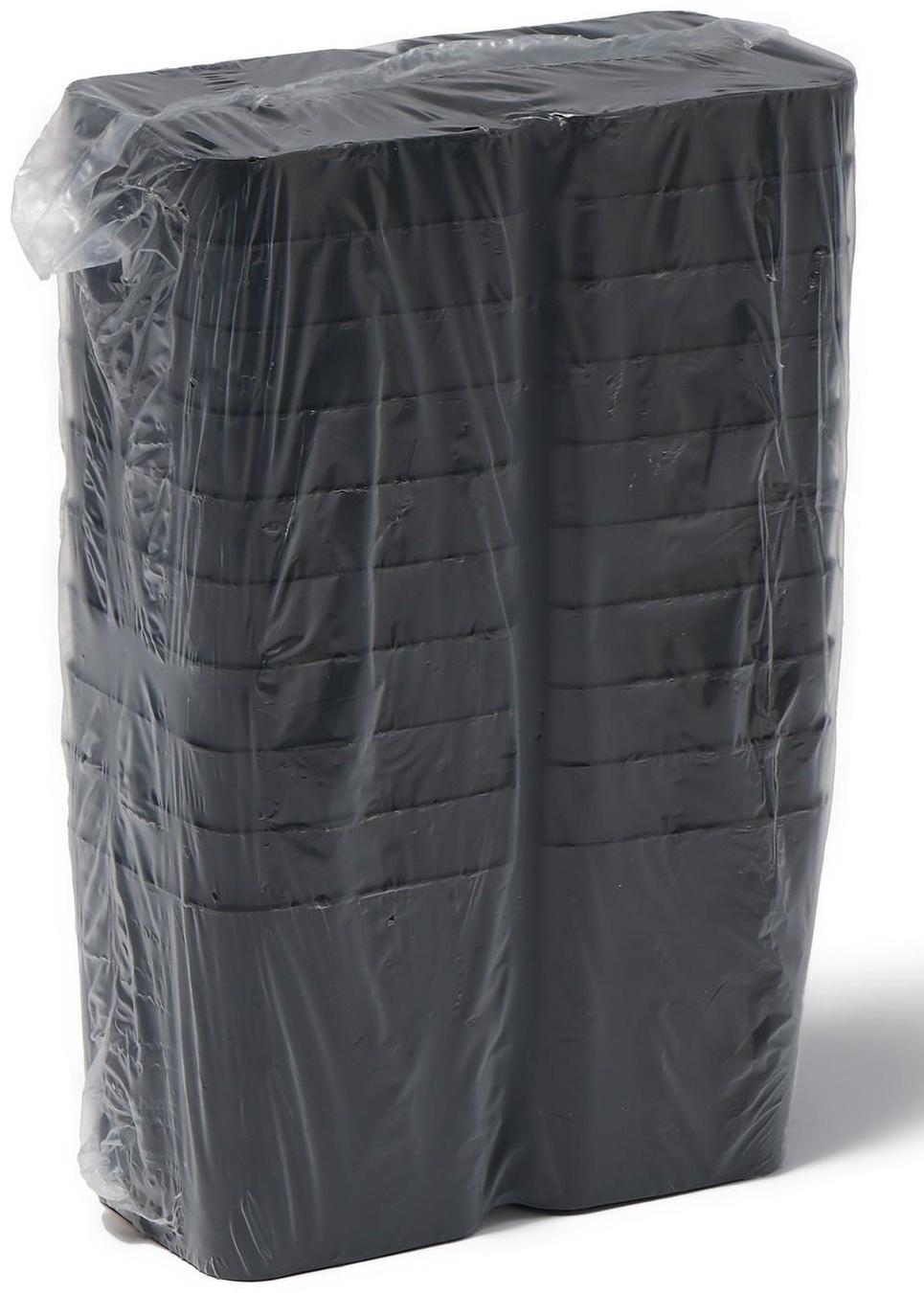 Горшок для рассады, 500 мл, d = 9 см, h = 10 см, чёрный, Greengo