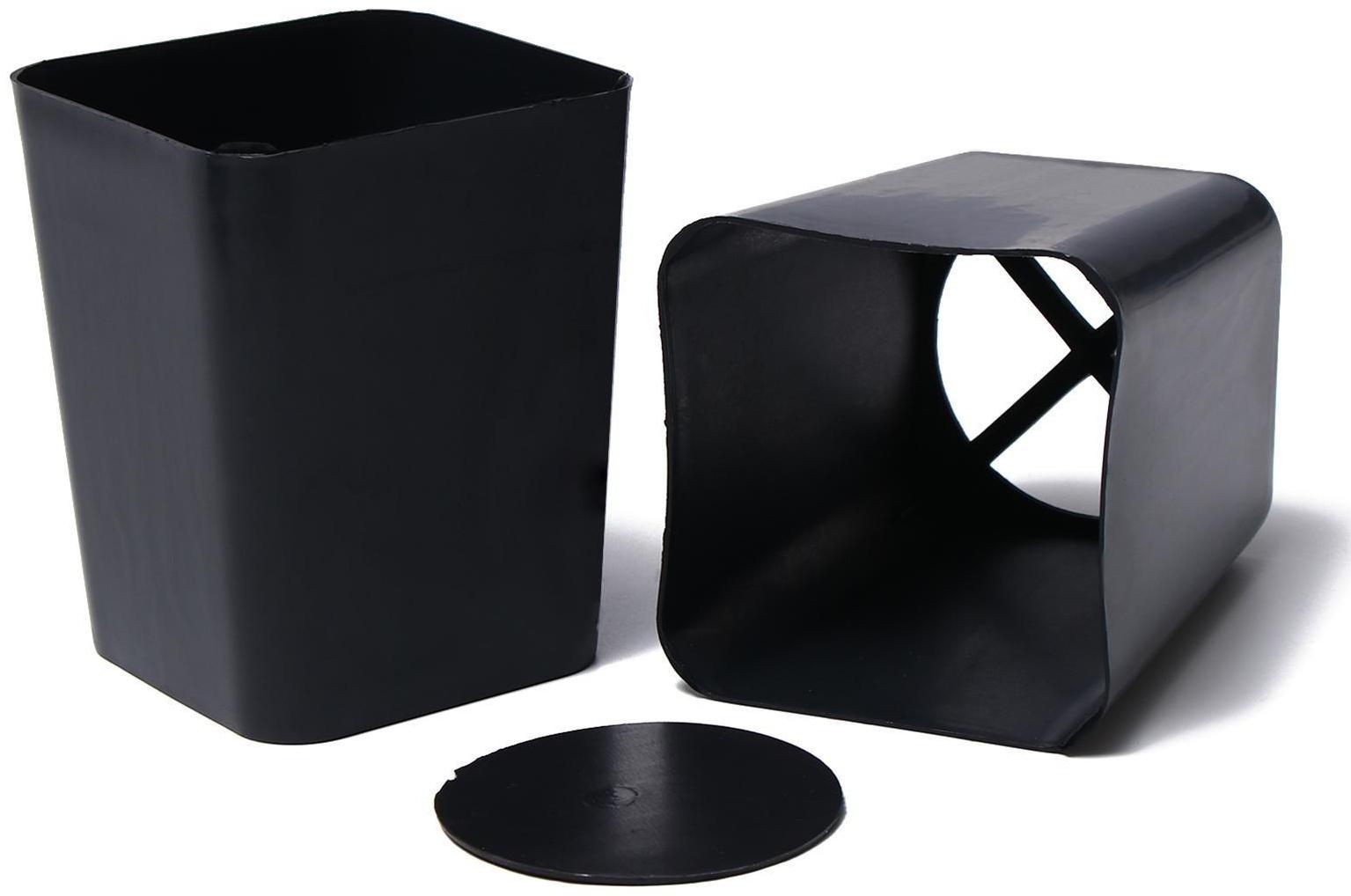 Горшок для рассады, 700 мл, d = 9 см, h = 11 см, чёрный, Greengo