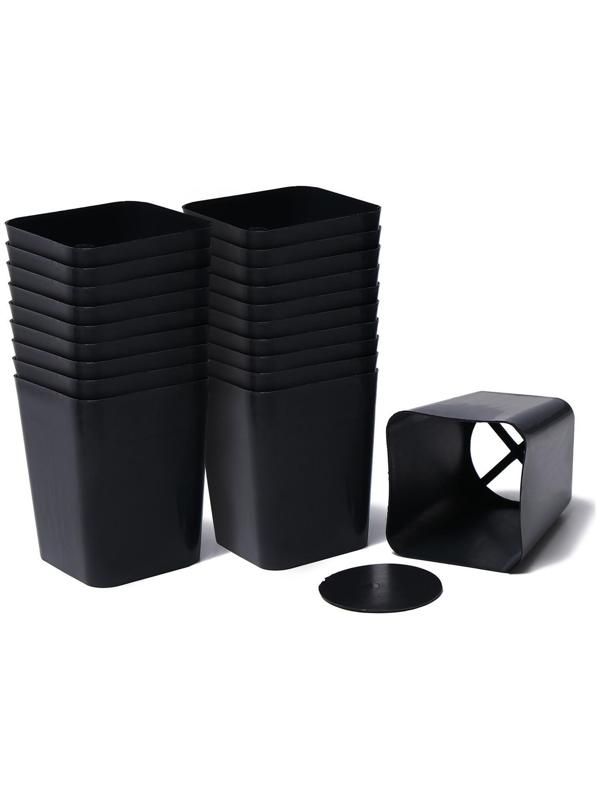 Горшок для рассады, 700 мл, d = 9 см, h = 11 см, чёрный, Greengo