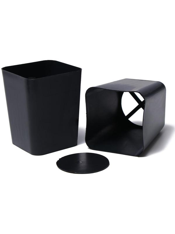 Горшок для рассады, 700 мл, d = 9 см, h = 11 см, чёрный, Greengo