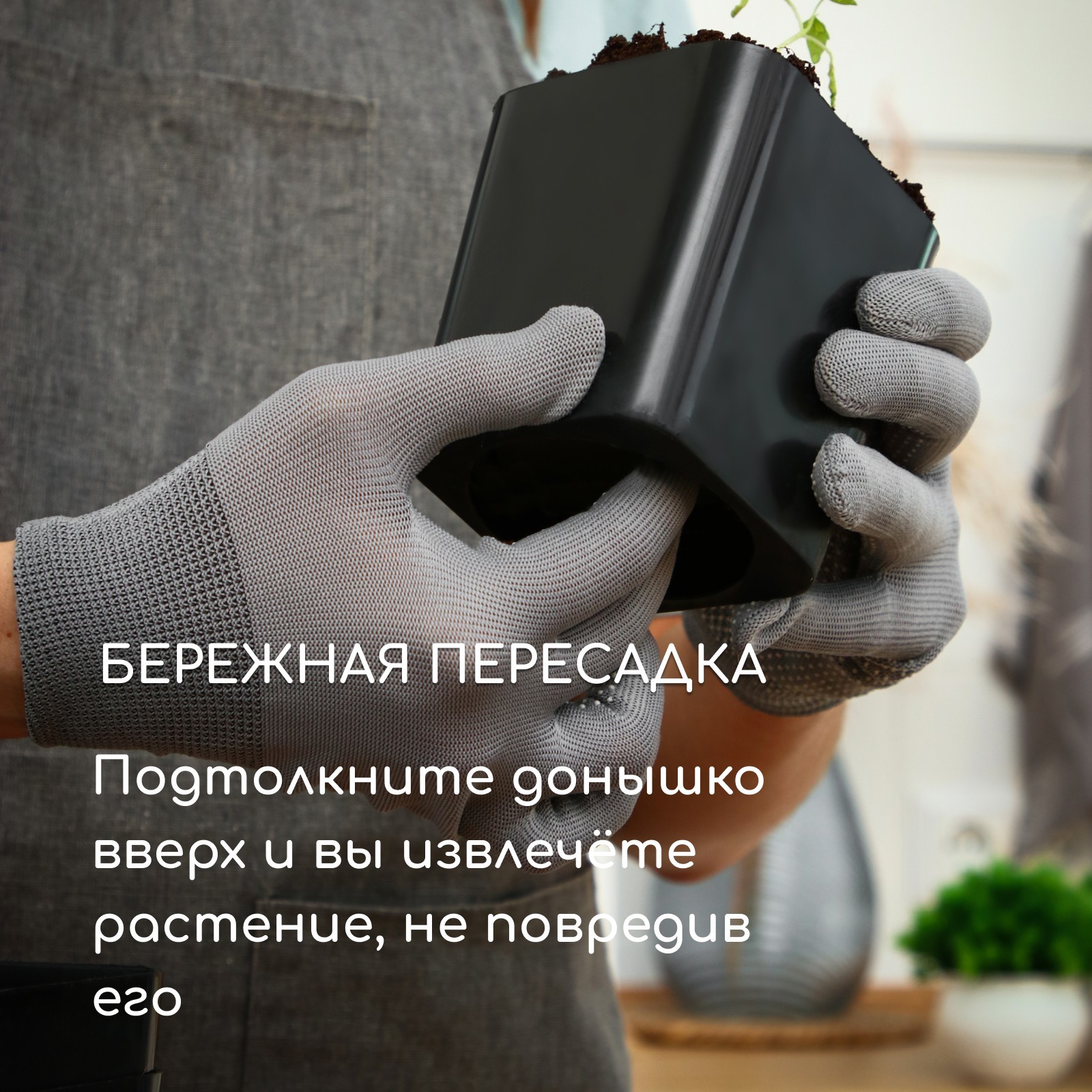 Горшочки для рассады Greengo, d = 7 см, h = 7 см/, чёрный / 300 мл. / 20 шт.