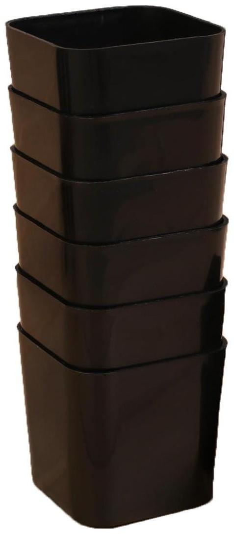 Горшочки для рассады Greengo, d = 7 см, h = 7 см/, чёрный / 300 мл. / 20 шт.