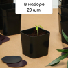 Горшочки для рассады Greengo, d = 7 см, h = 7 см/, чёрный / 300 мл. / 20 шт.