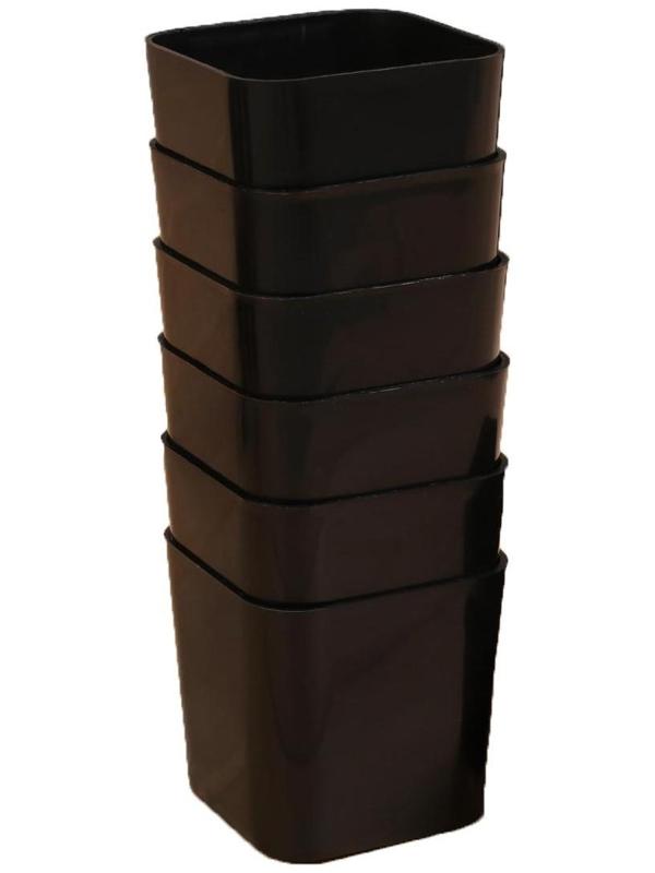 Горшочки для рассады Greengo, d = 7 см, h = 7 см/, чёрный / 300 мл. / 20 шт.