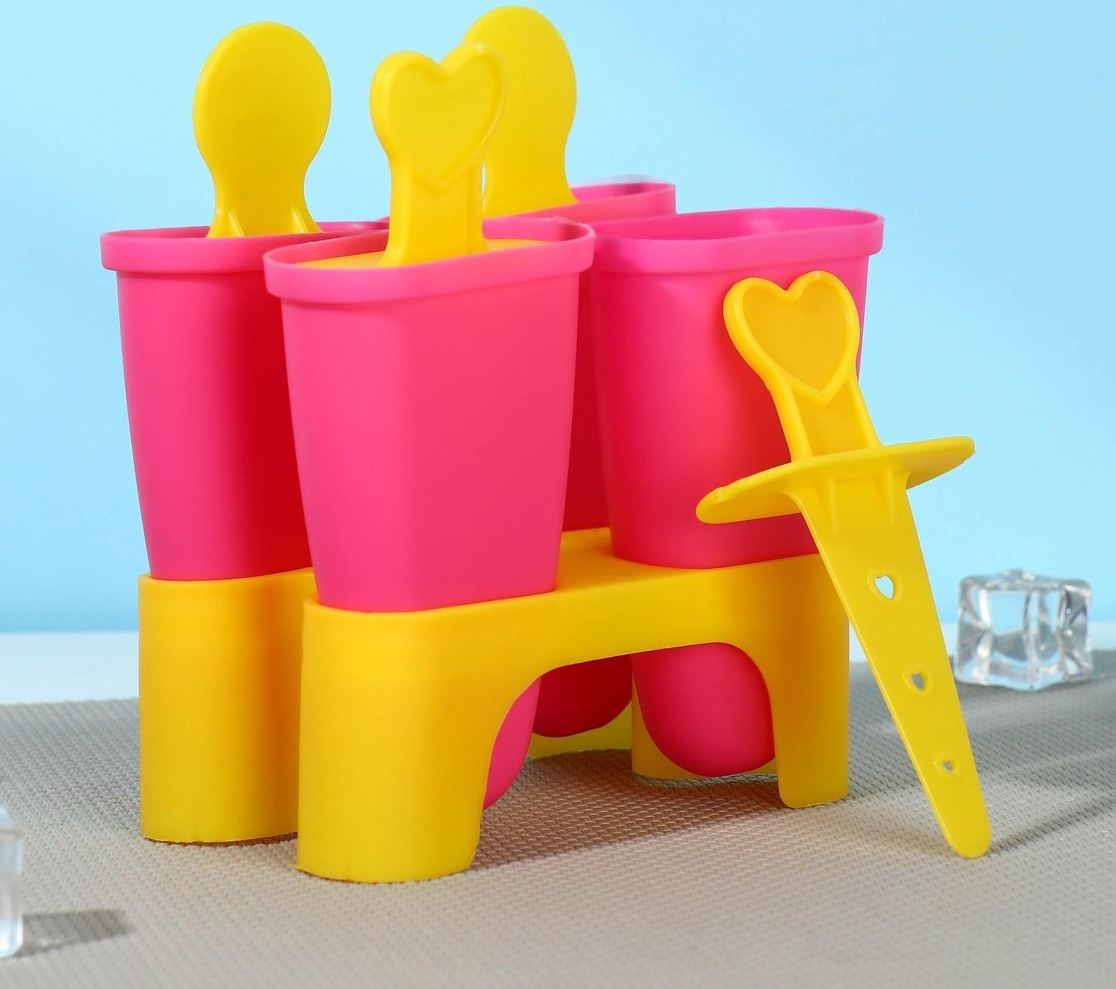 Форма для мороженого «Кьют», 10×6×13 см, 4 ячейки, цвет микс