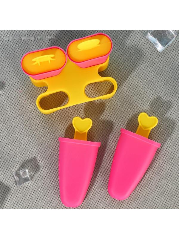 Форма для мороженого «Кьют», 10×6×13 см, 4 ячейки, цвет микс