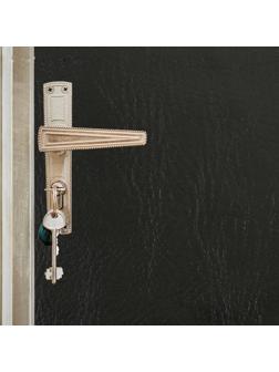 Комплект для обивки дверей 110 × 205 см: иск.кожа, поролон 3 мм, гвозди, чёрный, «Эконом»