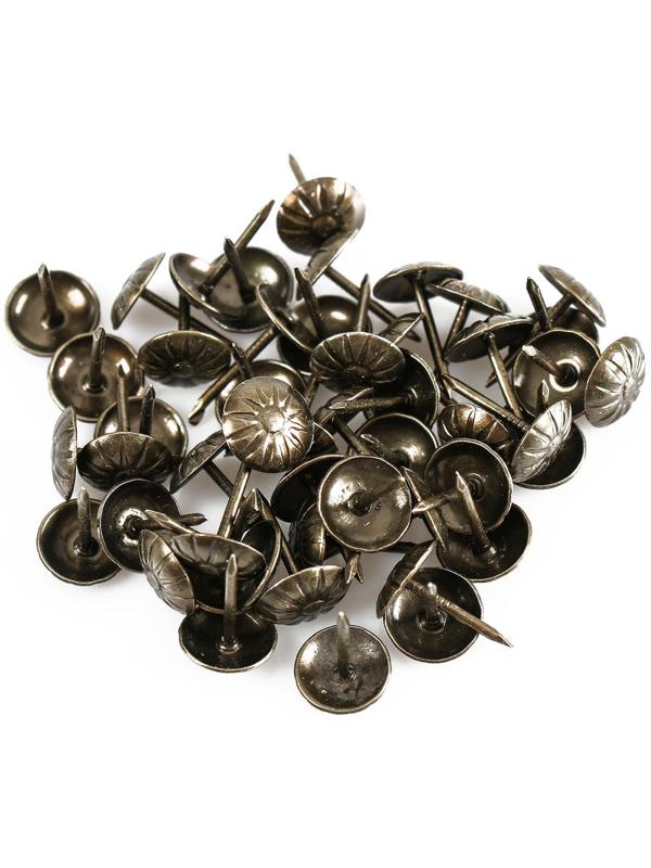 Комплект для обивки дверей 110 × 205 см: иск.кожа, поролон 3 мм, гвозди, чёрный, «Эконом»