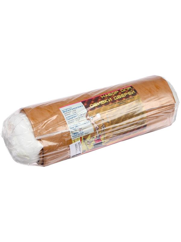 Комплект для обивки дверей 110 × 205 см: иск.кожа, поролон 3 мм, гвозди, бежевый, «Эконом»