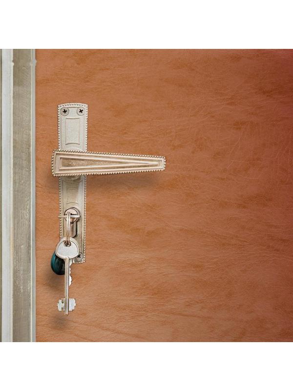 Комплект для обивки дверей 110 × 205 см: иск.кожа, поролон 3 мм, гвозди, бежевый, «Эконом»