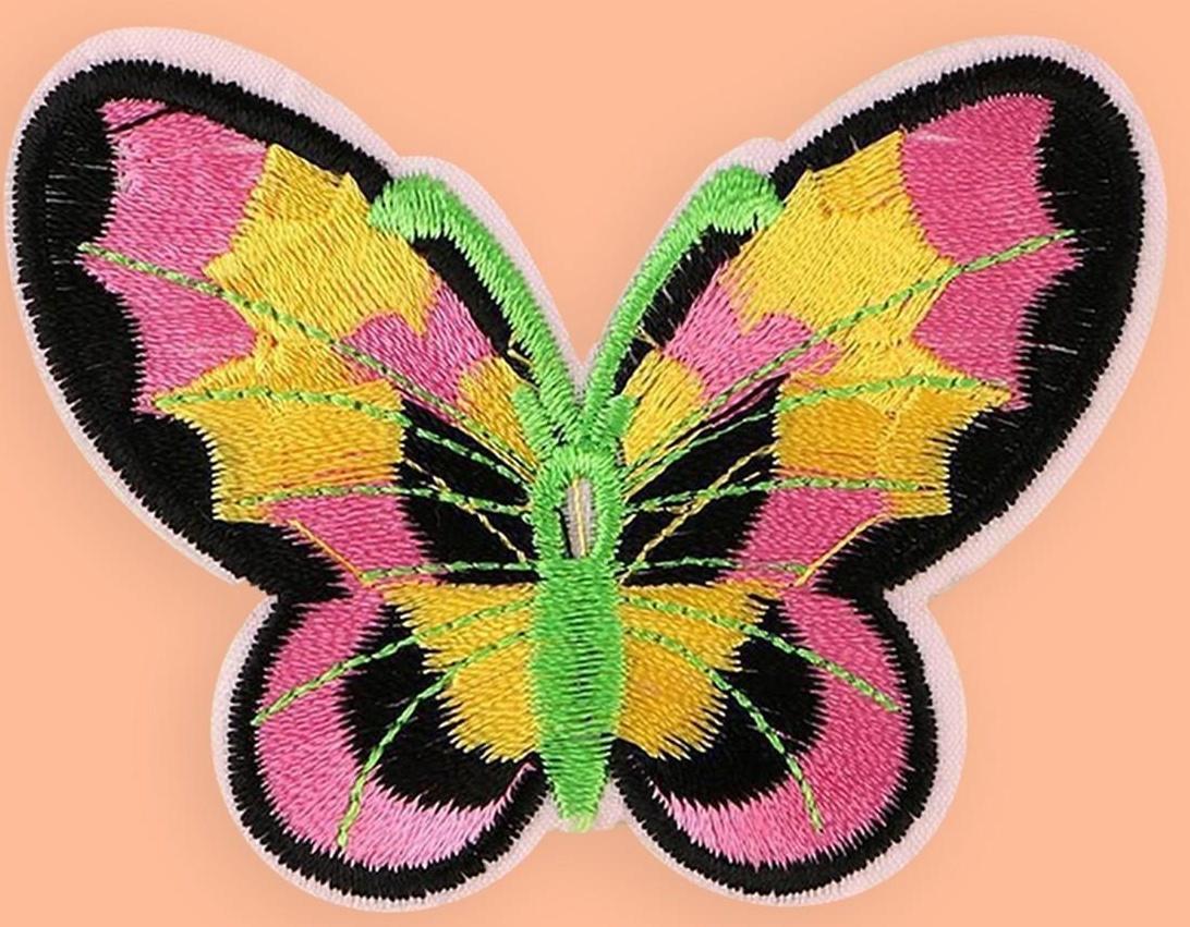 Термоаппликация «Бабочка», 6 × 7,5 см, цвет разноцветный