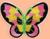 Термоаппликация «Бабочка», 6 × 7,5 см, цвет разноцветный