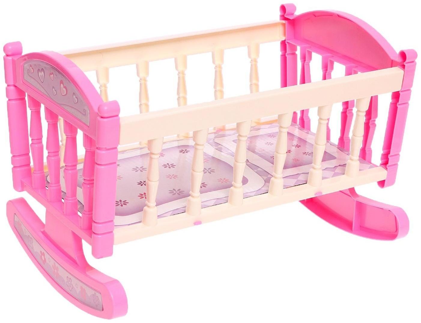 Пупс «Моя малышка» музыкальный, с кроваткой и аксессуарами, БОНУС - открытка