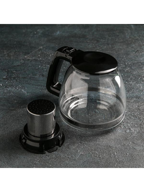 Чайник стеклянный заварочный «Душевность», 1 л, с металлическим ситом, цвет МИКС