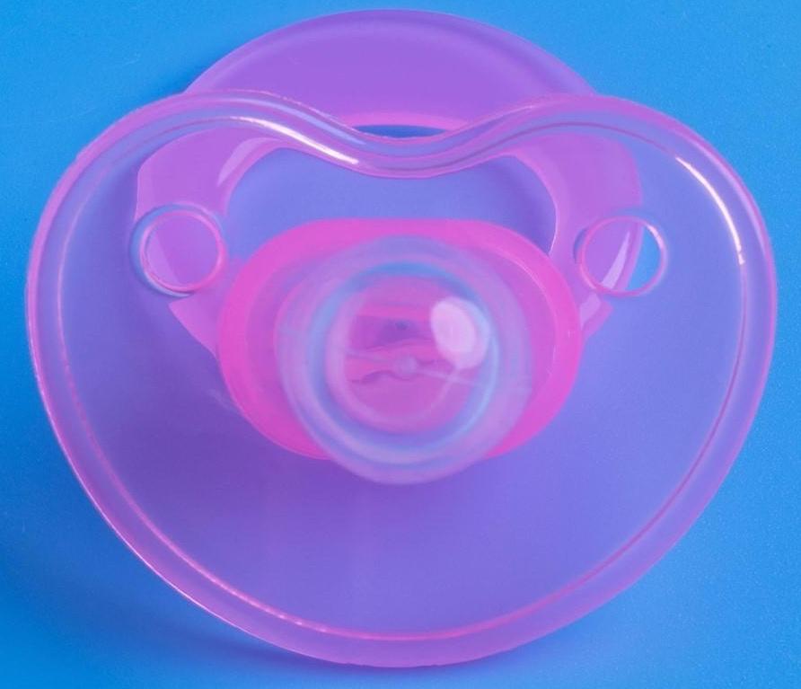 Пустышка классическая, силикон, от 0 - 3 мес., с колпачком, цвет розовый