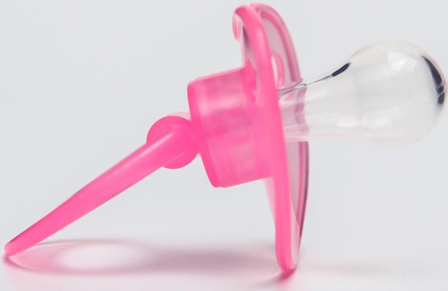 Пустышка классическая, силикон, от 0 - 3 мес., с колпачком, цвет розовый