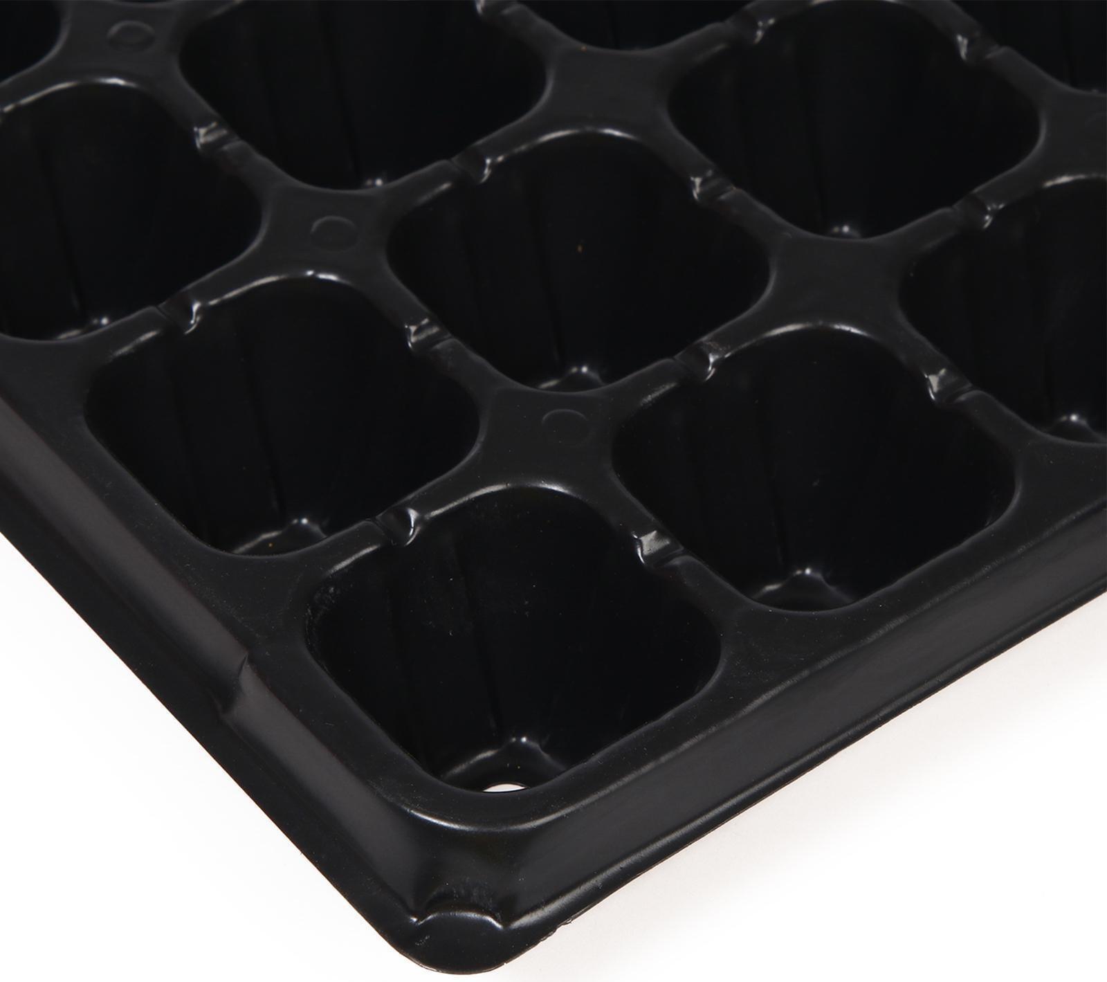 Кассета для рассады, 50 ячеек по 70 мл, чёрная, Greengo