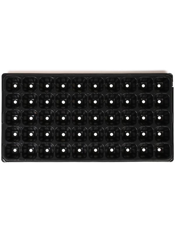 Кассета для рассады, 50 ячеек по 70 мл, чёрная, Greengo