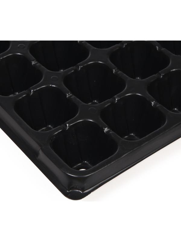 Кассета для рассады, 50 ячеек по 70 мл, чёрная, Greengo