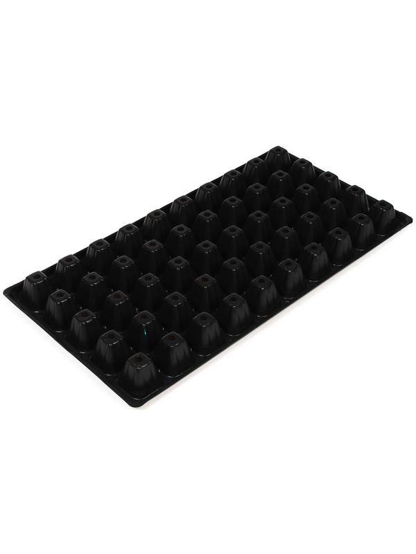 Кассета для рассады, 50 ячеек по 70 мл, чёрная, Greengo