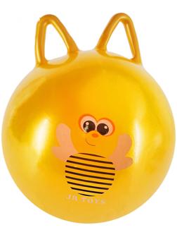 Мяч попрыгун Пчелка с ушками, d=45 см, 380 г, жёлтый