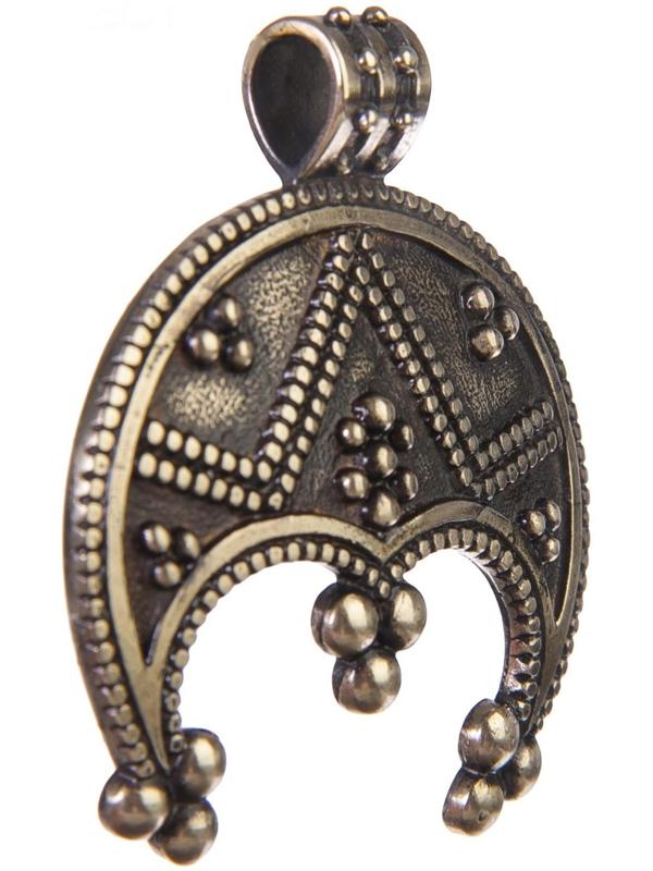 Подвеска - оберег «Лунница. Равновесие», латунь, высота 44, ширина 38