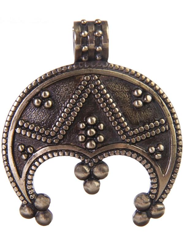 Подвеска - оберег «Лунница. Равновесие», латунь, высота 44, ширина 38