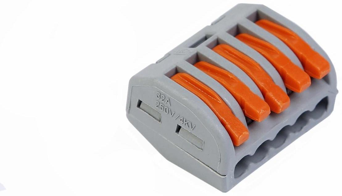 Клемма строительно монтажная Smartbuy, 5 отверстий с рычагами