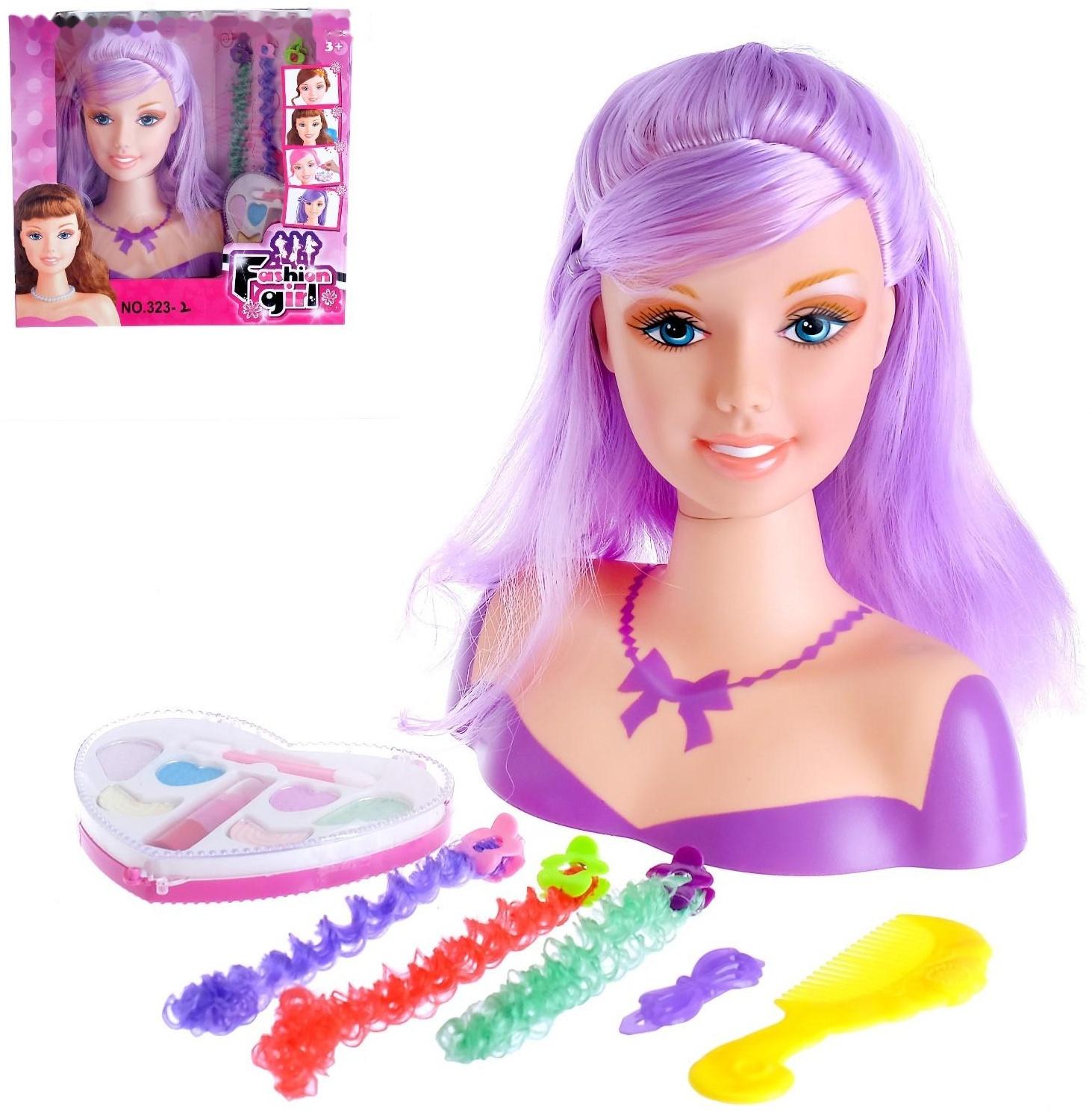 Кукла-манекен для создания причёсок «Мальвина» с аксессуарами