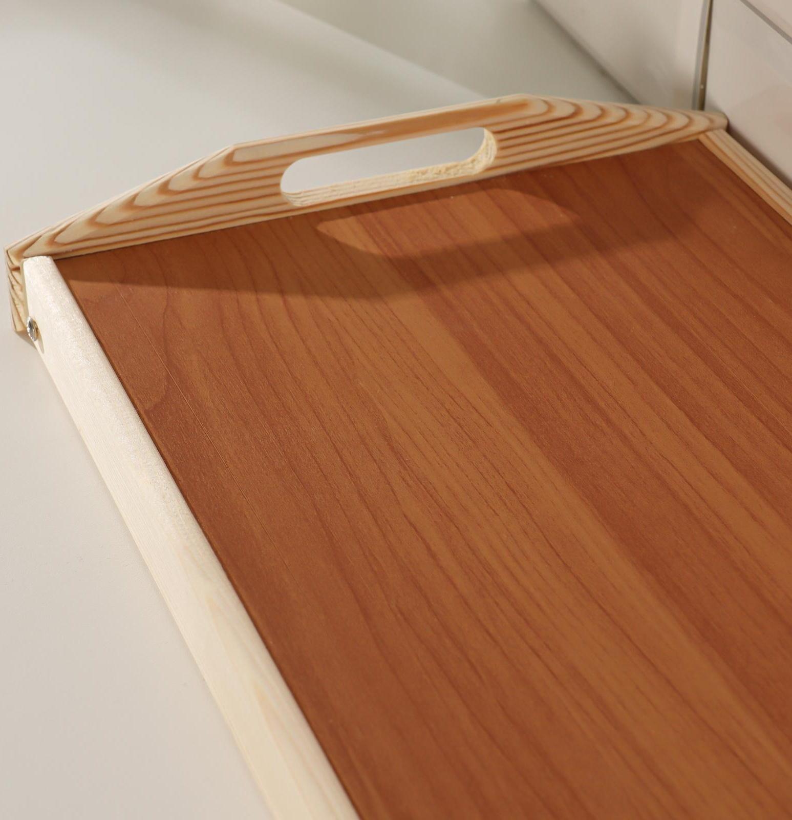 Столик для завтрака складной, 50×30см, с ручками, светлый